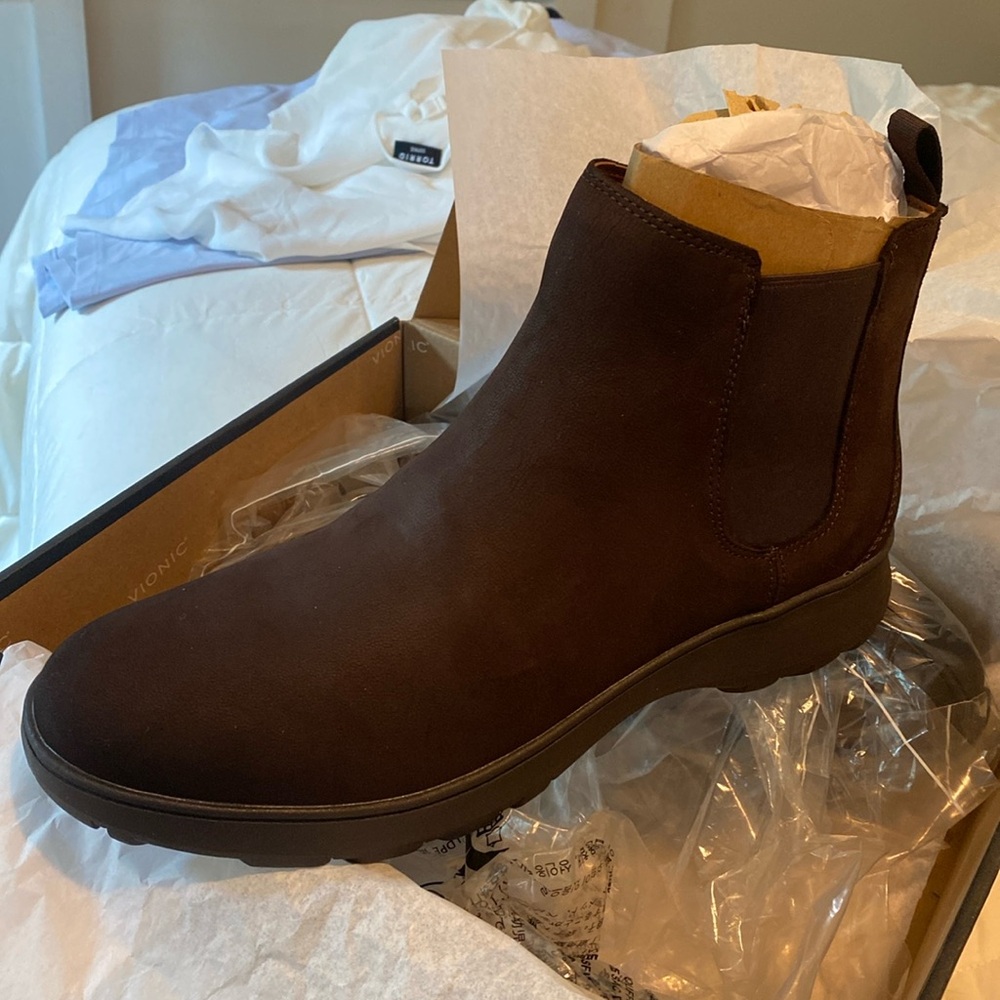 Chocolate Faux Suede Chelsea Boots